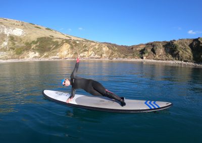 Pilates on a Stand Up Paddle Board