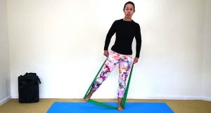 Side and Diagonal Leg Lift using Band