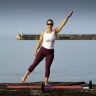Pilates overlooking Folkestone Harbour Arm