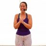 Jane Mackenzie talks about Pilates and breathing at Hythe Sports and Fitness Festival.